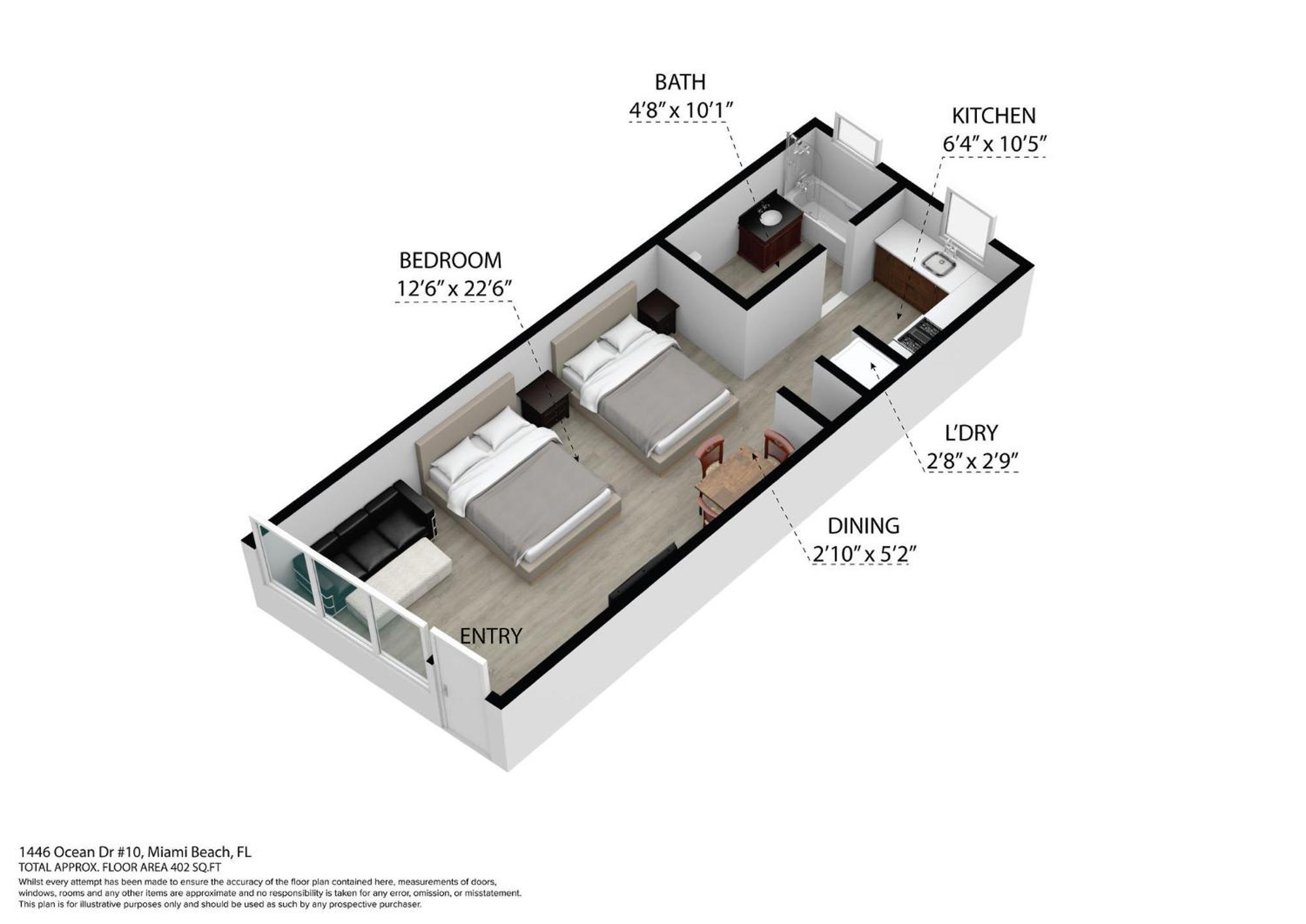 Deco Beachside Apt, W/2 Queen Beds, Washer/Dryer Miami Beach Exteriér fotografie